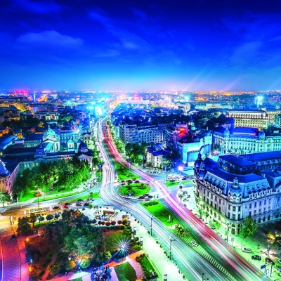 Calendar cu imagini Europe by Night, 31.5 x 48 cm, 12 file, 2026